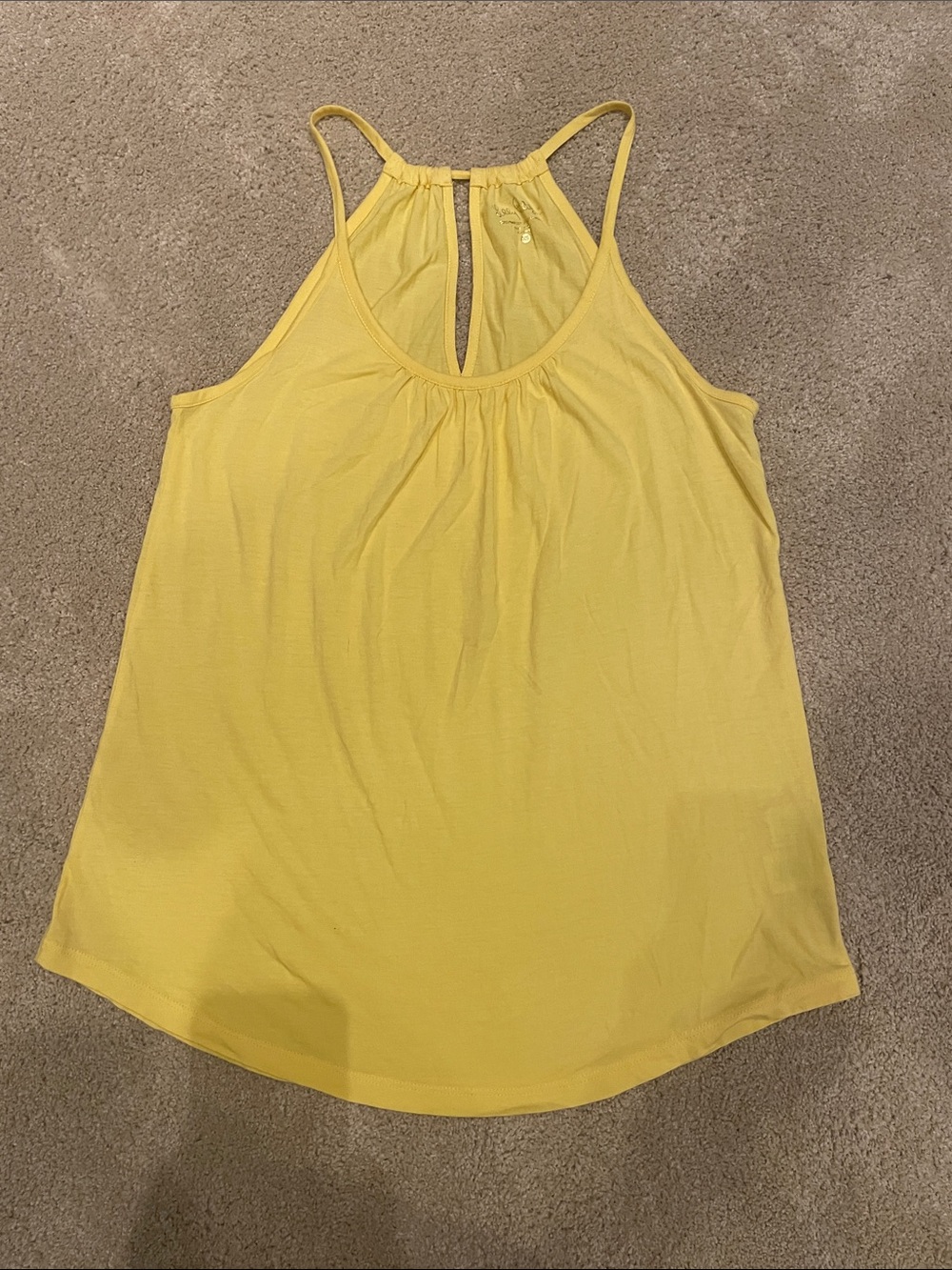 Lilly Pulitzer yellow flowy tank blouse, size XS